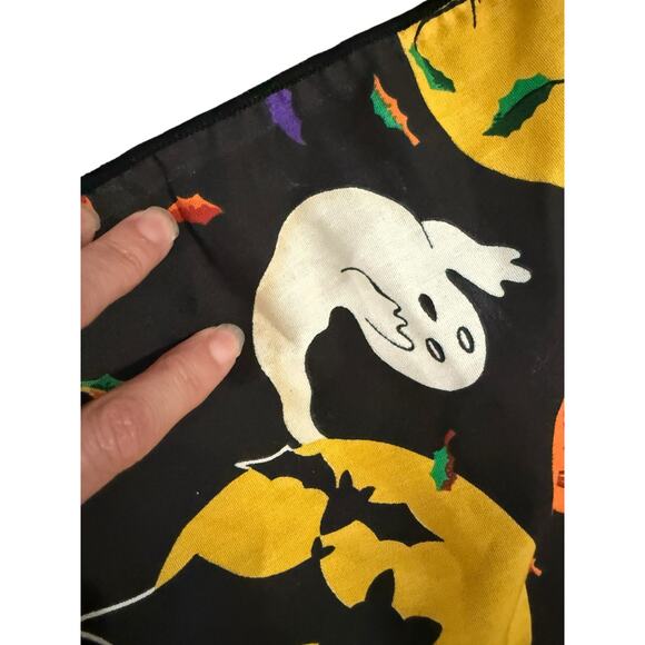 Vintage Halloween Party Table Cloth Fabric Pumpkins Jack o Lantern Rectangular - Picture 3 of 5